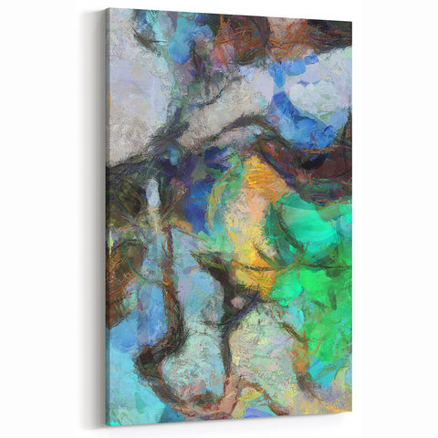 Modern Abstract Canvas Prints – Dreamlike Face in Earth Tones