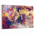Large Abstract Wall Decor – Cosmic Swirl in Gold, Red & Navy