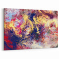 Large Abstract Wall Decor – Cosmic Swirl in Gold, Red & Navy