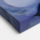 Fluid Abstract Wall Art – Violet, Navy & Gold Stone-Inspired Design