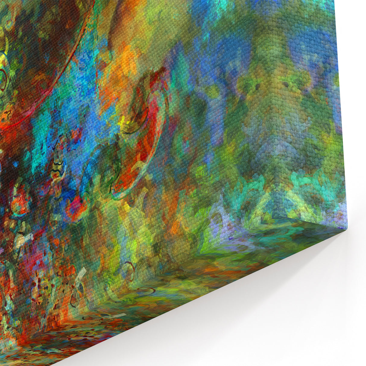 Bold Abstract Wall Art with Vivid Swirls – Large Modern Canvas Print