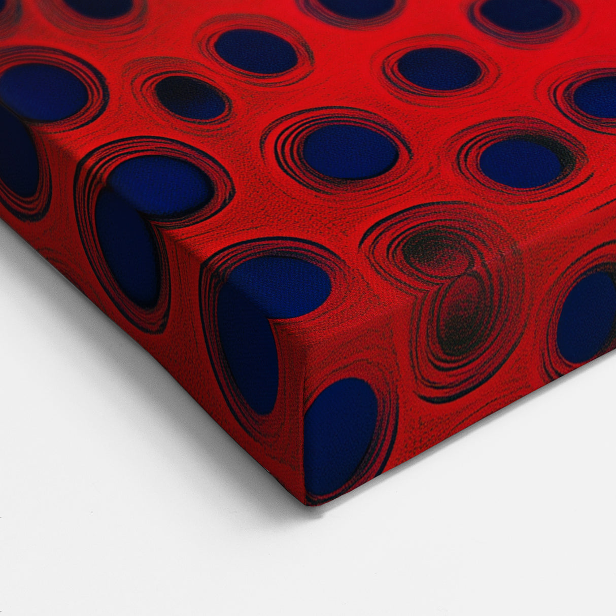 Geometric Abstract Wall Decor – Red, Yellow & Blue Optical Burst