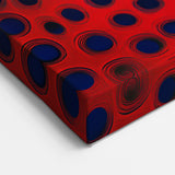 Geometric Abstract Wall Decor – Red, Yellow & Blue Optical Burst