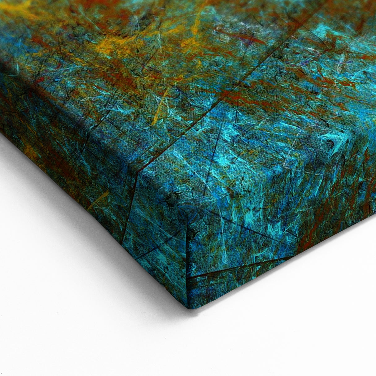 High Contrast Abstract Painting in Blue and Plum – Modern Wall Art