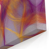 Minimalist Abstract Wall Art – Plum and Gold Flow on Soft Lavender