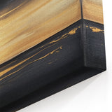 Modern Abstract Wall Art – Black and Gold Horizon Minimalist Canvas