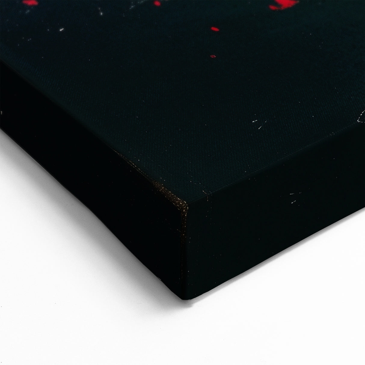 Textured Red and Gold Drama – Bold Abstract Wall Art Print