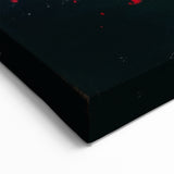 Textured Red and Gold Drama – Bold Abstract Wall Art Print