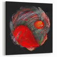 Swirling Red Orbit – Colorful Abstract Wall Hangings for Home