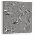 Wavy Monochrome Illusion – Geometric Abstract Art Prints