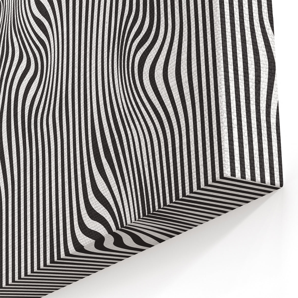 Wavy Monochrome Illusion – Geometric Abstract Art Prints
