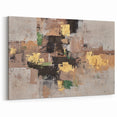 Earthen Gold Layers – High-Contrast Abstract Paintings for Interiors