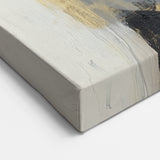 Large Abstract Wall Art – Textured Black, Gold, and Earth Tones