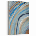 Sweeping Motion Blues – Modern Abstract Canvas Prints in Earth Tones