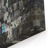 Midnight Cityscape Drama – Bold Abstract Wall Art with Gold Detail