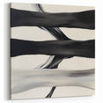 Modern Abstract Wall Art – Flowing Black, White, and Gray Lines