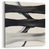 Modern Abstract Wall Art – Flowing Black, White, and Gray Lines