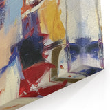 Colorful Abstract Wall Art – Expressive Red, Blue, and Yellow