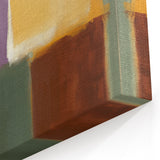 Contemporary Abstract Canvas – Retro Blocks in Earthy Tones