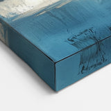 Fluid Abstract Wall Art – Teal, Gold, and Navy Horizontal Texture