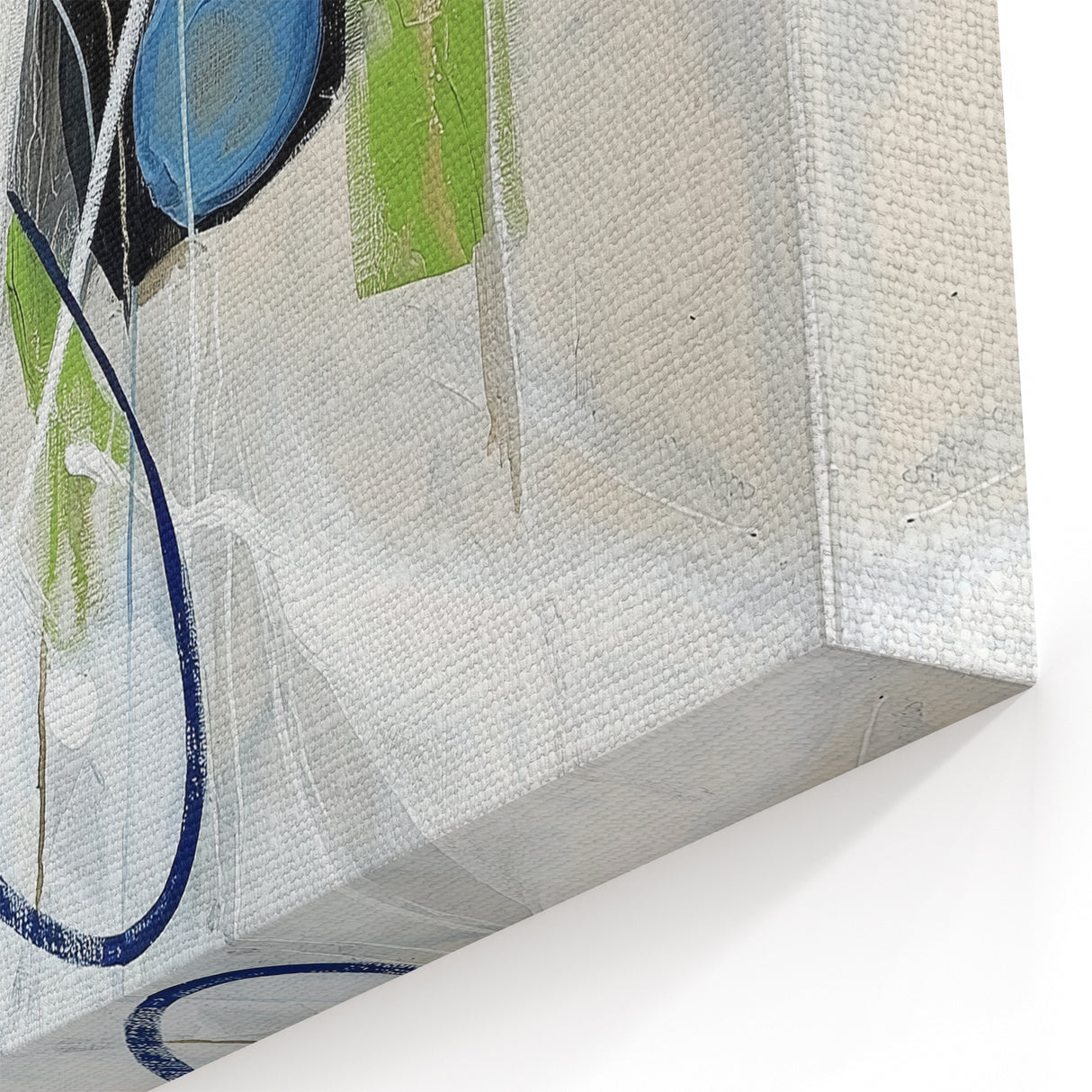 Minimalist Abstract Wall Art – Green, Black, and Blue Geometry