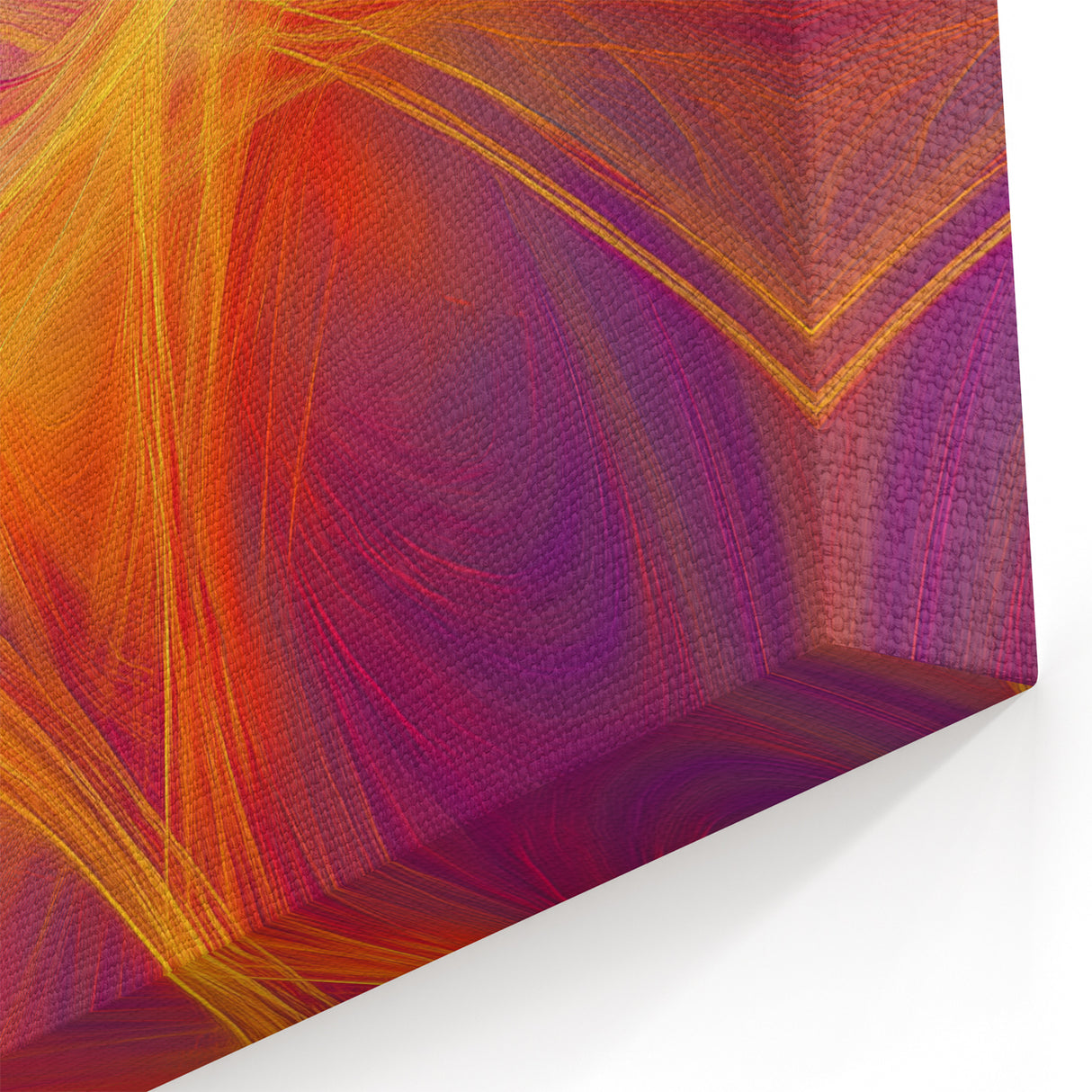 Colorful Abstract Wall Art – Yellow, Orange, and Violet Light Flow