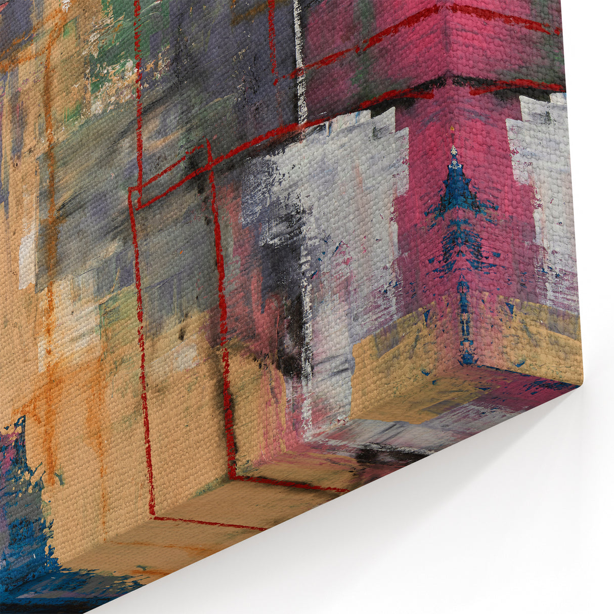Geometric Abstract Art Prints – Urban Color Blocks & Linework