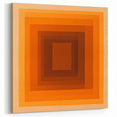 Geometric Abstract Wall Decor – Radiant Orange Concentric Art