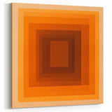 Geometric Abstract Wall Decor – Radiant Orange Concentric Art