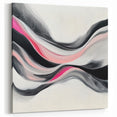 Abstract Art Prints – Fuchsia and Blush Fluid Wave Movement