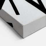 Contemporary Abstract Canvas – Bold Black Stroke Composition