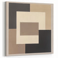 Modern Abstract Wall Art – Neutral Geometric Square Design