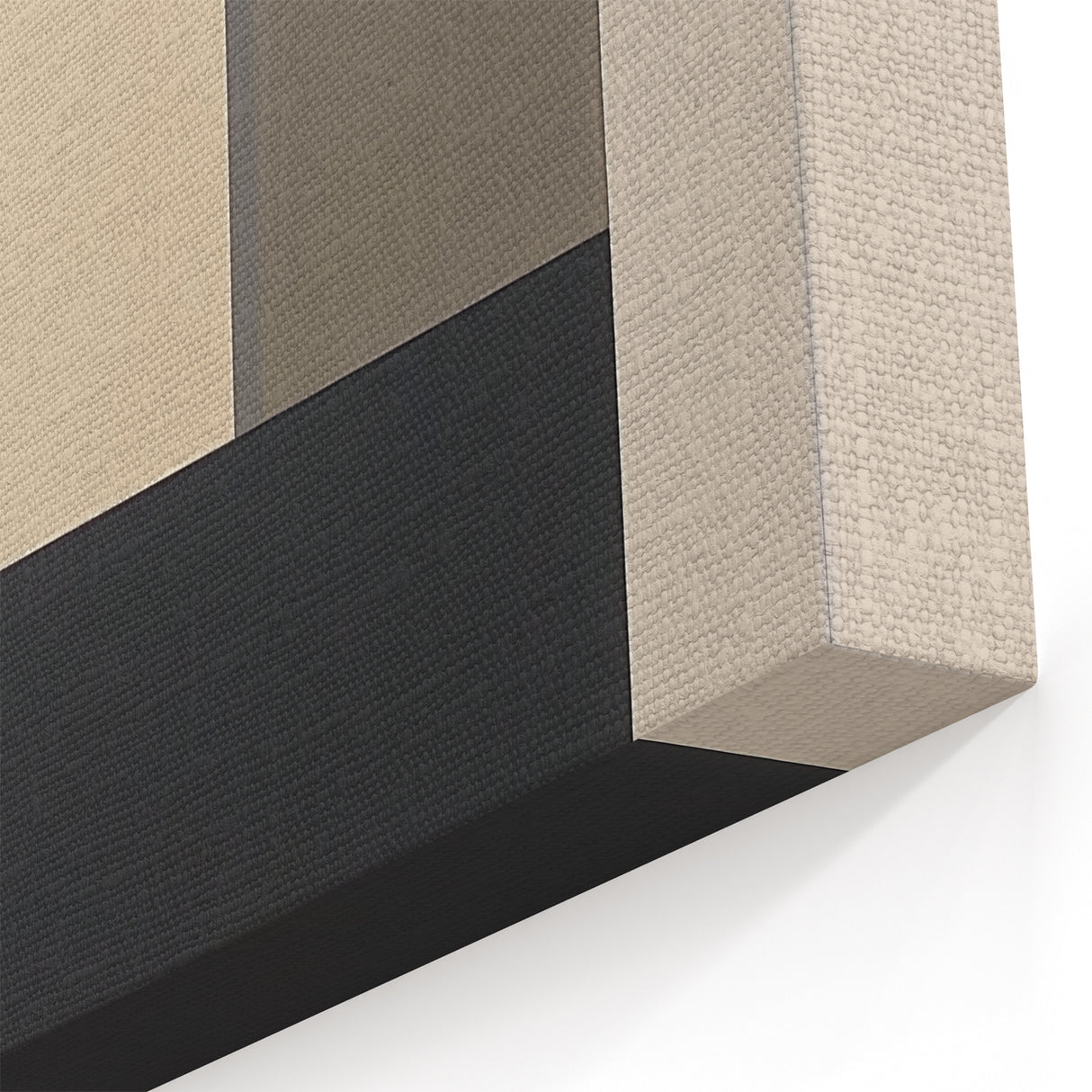 Contemporary Abstract Canvas – Neutral Block Geometry Design