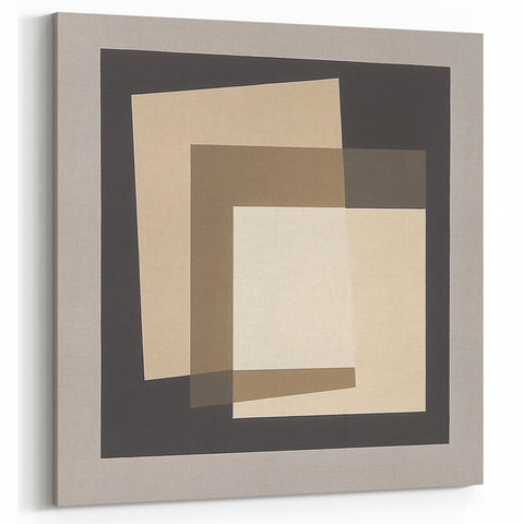 Minimalist Abstract Wall Art – Layered Neutral Square Forms