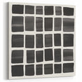 Modern Abstract Wall Art – Black Grid of Textured Minimal Squares