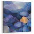 Colorful Abstract Wall Art – Dreamy Stones in Blue and Gold