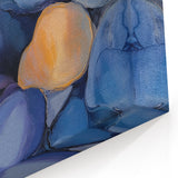 Colorful Abstract Wall Art – Dreamy Stones in Blue and Gold