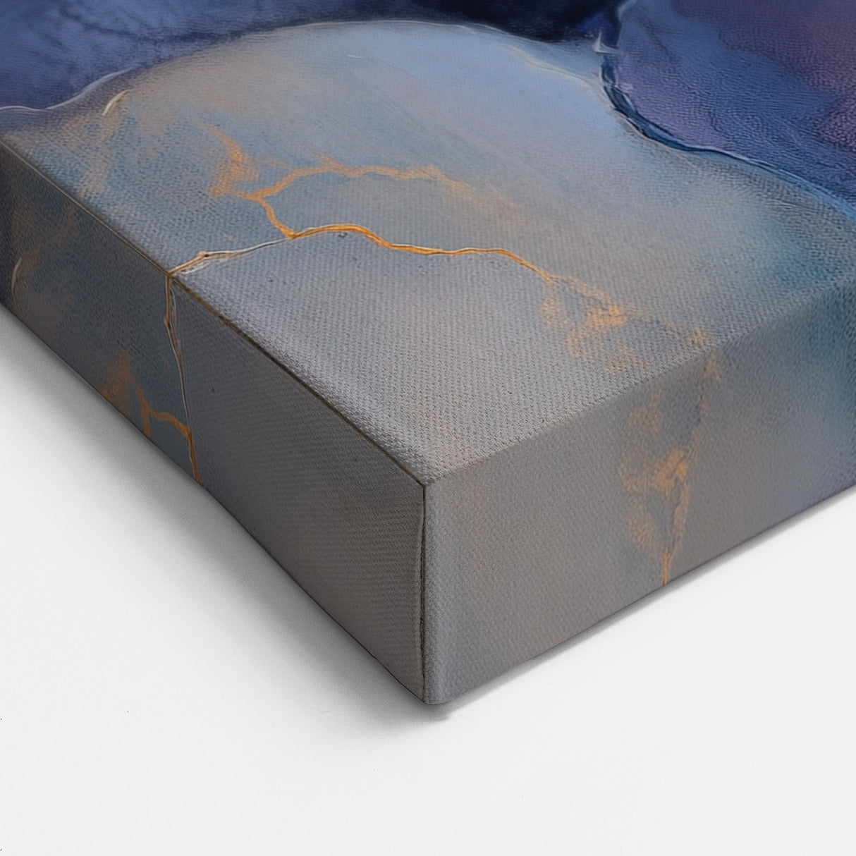 Colorful Abstract Wall Art – Dreamy Stones in Blue and Gold