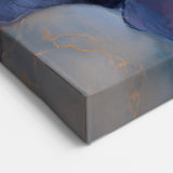 Colorful Abstract Wall Art – Dreamy Stones in Blue and Gold