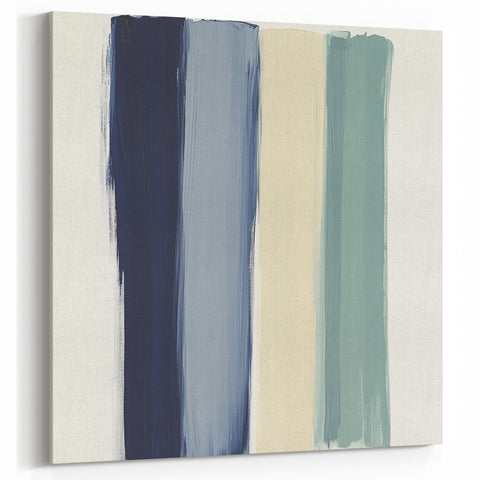 Minimalist Abstract Wall Art – Navy, Sage, and Neutral Strokes