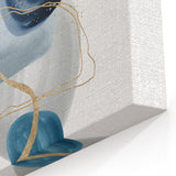 Minimalist Abstract Canvas Prints – Navy & Teal Geometric Wall Art