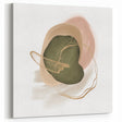 Abstract Geometric Framed Art – Olive Green & Blush Minimalist Print
