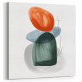 Modern Geometric Wall Decor – Minimalist Orange and Green Art Print