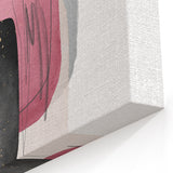Minimalist Abstract Canvas Prints – Blush Pink & Black Wall Art