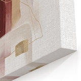 Minimalist Wall Art for Modern Interiors – Burgundy & Beige Abstract