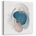 Contemporary Minimalist Wall Art – Navy Blue and Soft Gold Abstract