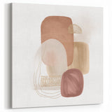 Minimalist Abstract Canvas Prints – Blush Beige & Soft Gold Wall Art