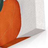 Modern Geometric Wall Decor – Orange, Forest Green & Gray Abstract