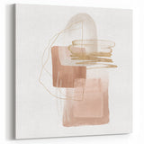 Geometric minimalist abstract wall art – soft neutral canvas print
