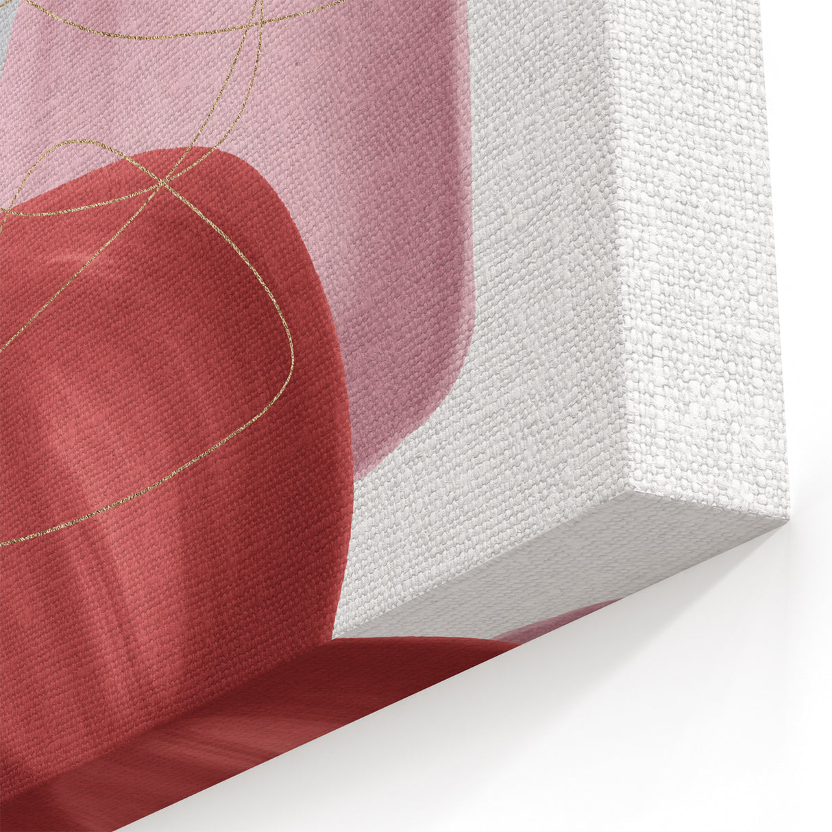 Minimalist abstract canvas prints – blush pink and red wall art
